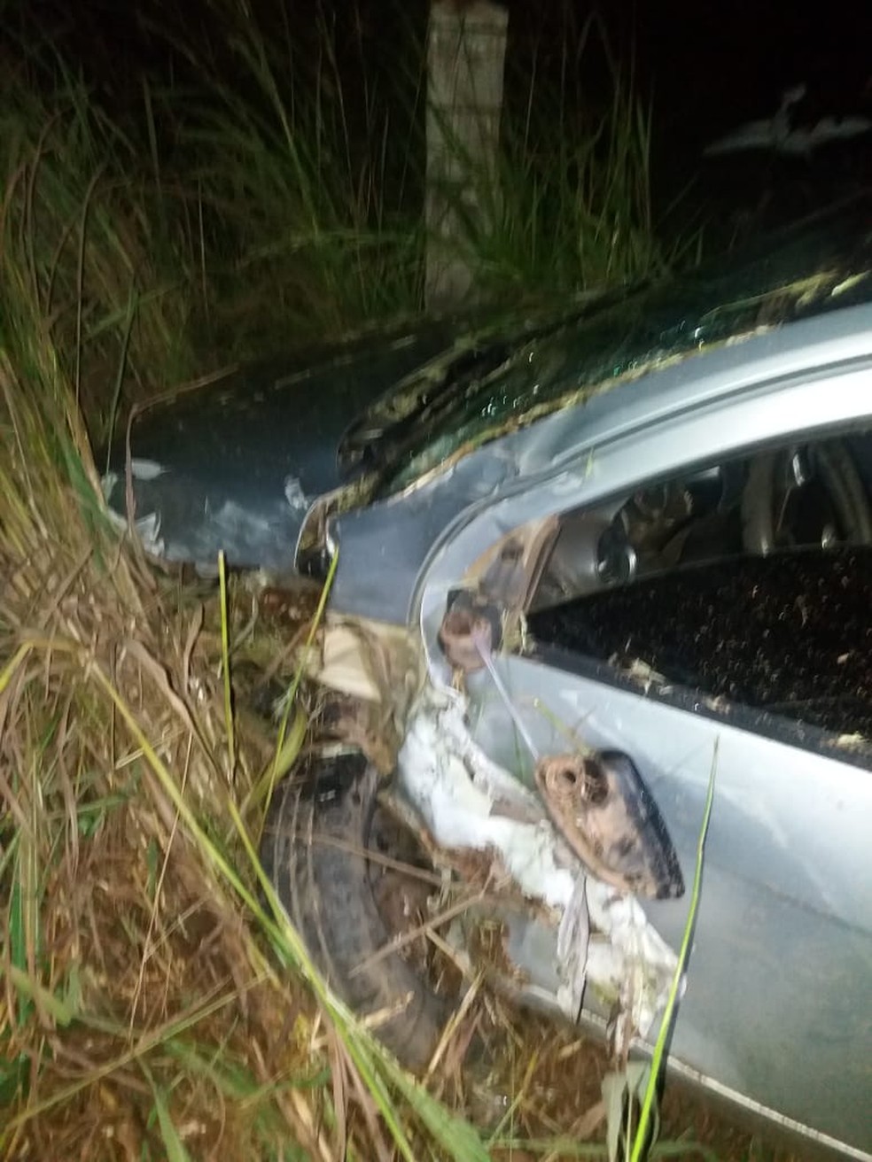 Motociclista morreu na noite desse sábado (23) após um acidente na MT-060, perto do Distrito de Cangas, zona rural de Poconé, — Foto: Polícia Militar de Mato Grosso