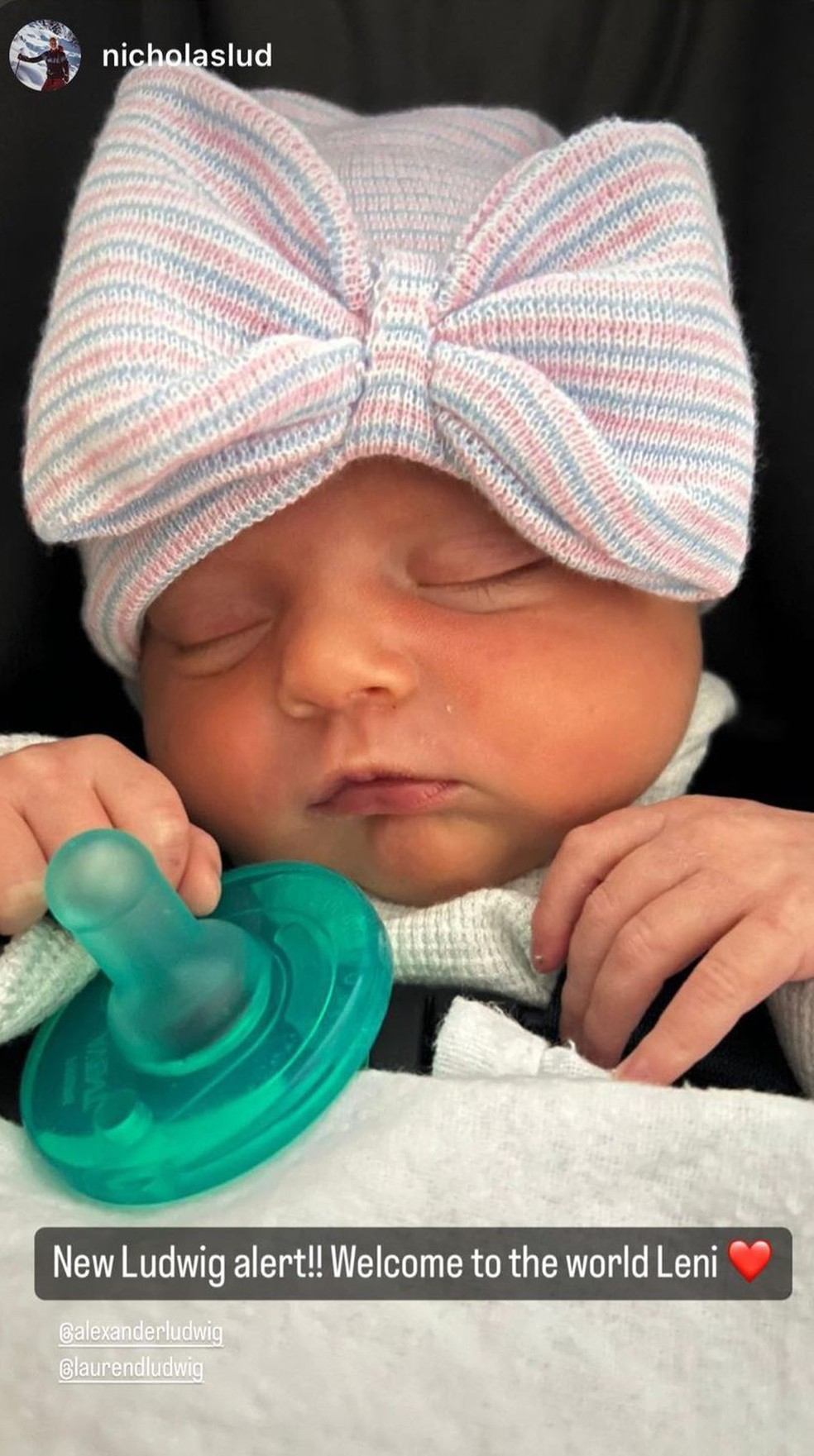 Filha de Alexander e Lauren Ludwig — Foto: Reprodução/Insatgram