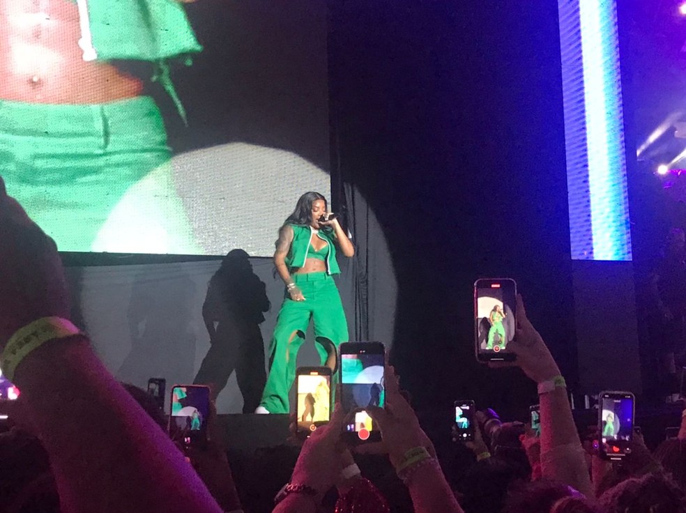 A cantora Ludmilla foi uma das atrações.  — Foto: Ayrton Senna Gazel/g1 AM