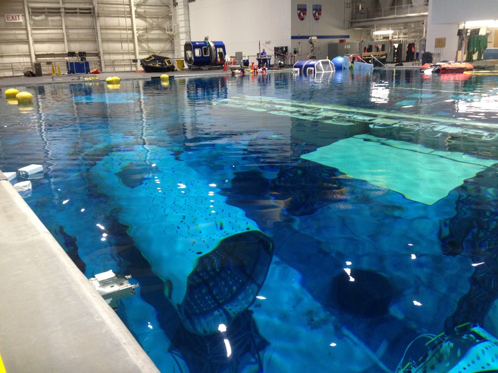 Piscina que simula gravidade zero (Foto: Andrea Cavalheiro e Filipe Cury)