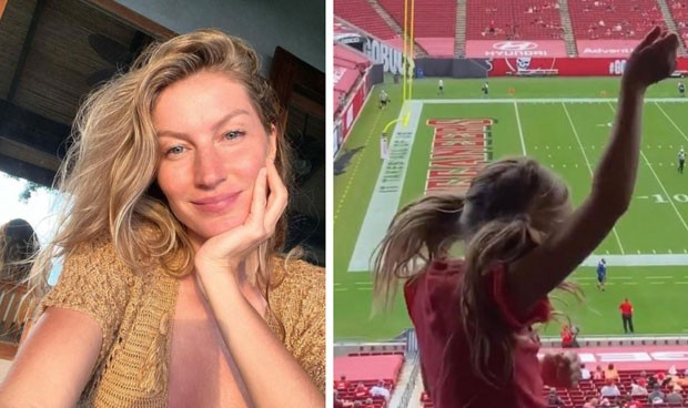 Gisele Bündchen compartilha torcida da filha Vivian em jogo de Tom Brady (Foto: Reprodução/Instagram)