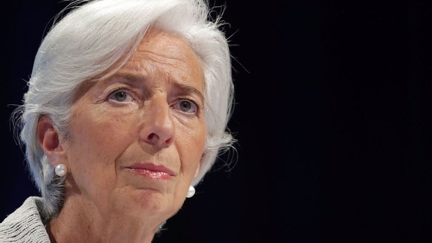 A diretora-gerente do FMI Christine Lagarde durante encontro com Banco Mundial (Foto: Chip Somodevilla/Getty Images)