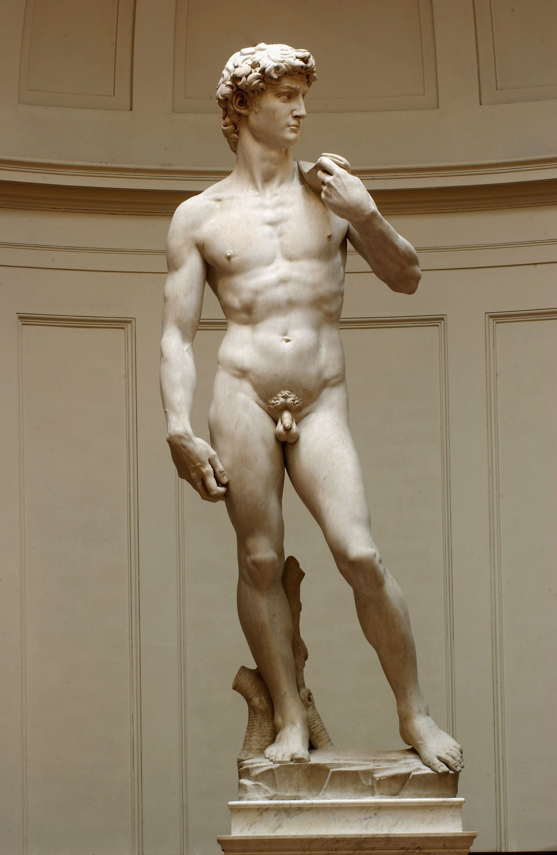 David, a escultura mais famosa de Michelangelo, encontrada em Florença, na Itália (Foto: getty images)