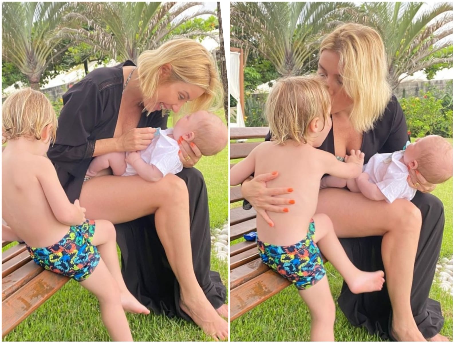 Luiza Possi com os filhos, Lucca e Matteo (Foto: Reprodução/Instagram)