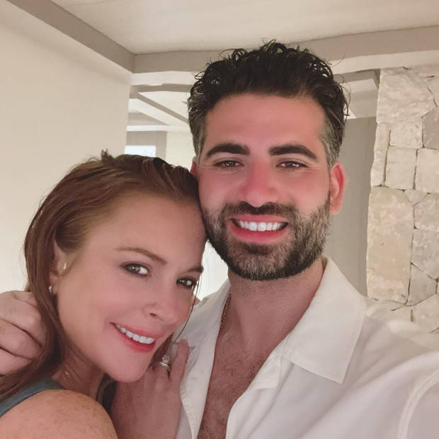 Lindsay Lohan e o marido, Bader Shammas (Foto: Reprodução/Instagram)