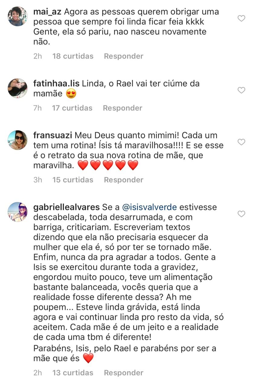 Isis Valverde recebe comentários elogiosos e criticas por exibir boa forma logo após o parto (Foto: reprodução/Instagram)