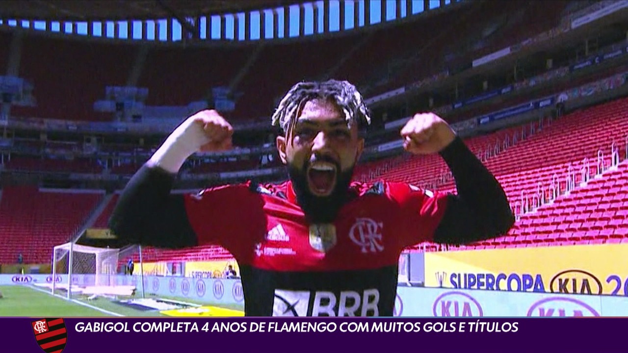 Gabigol completa 4 anos de Flamengo com muitos gols e títulos