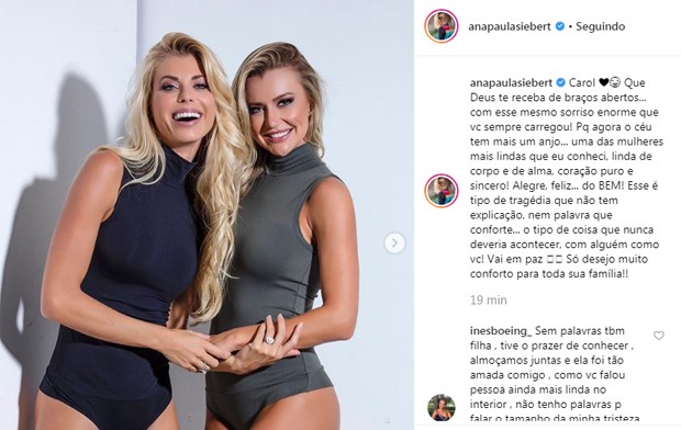 Caroline Bittencourt e Ana Paula Seibert (Foto: Reprodução/Instagram) Caroline Bittencourt e Ana Paula Seibert (Foto: Reprodução/Instagram)