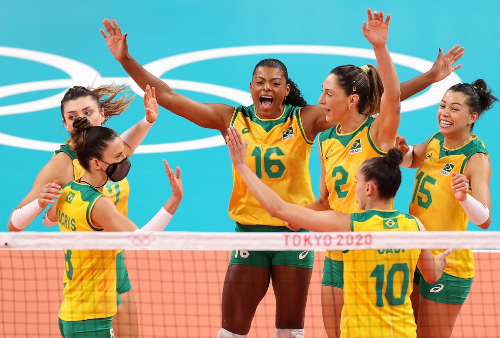 Brasil x Coreia do Sul - semifinal do vôlei feminino nas Olimpíadas de Tóquio — Foto: Toru Hanai/Getty Images