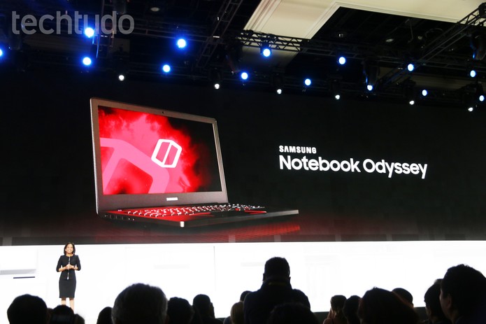 Notebook Samsung Odyssey (Foto: Anna Kellen Bull/TechTudo)