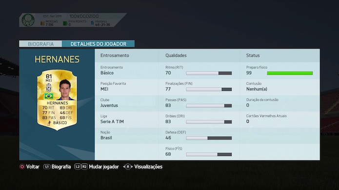 Fifa 16: Hernanes (Foto: Reprodução/Victor Teixeira)