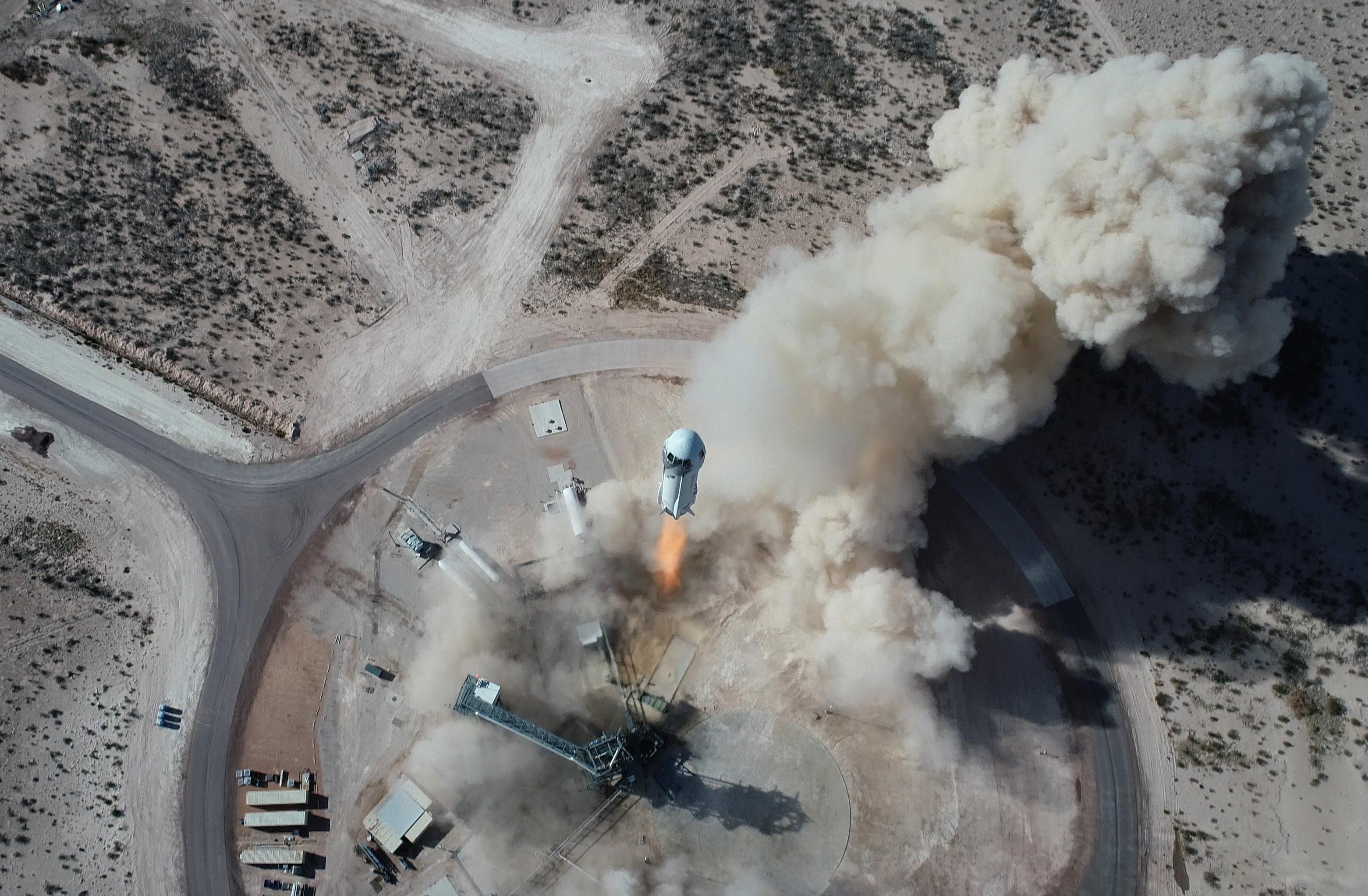 Lançamento teste do New Shepard (Foto: Reprodução/Blue Origin)