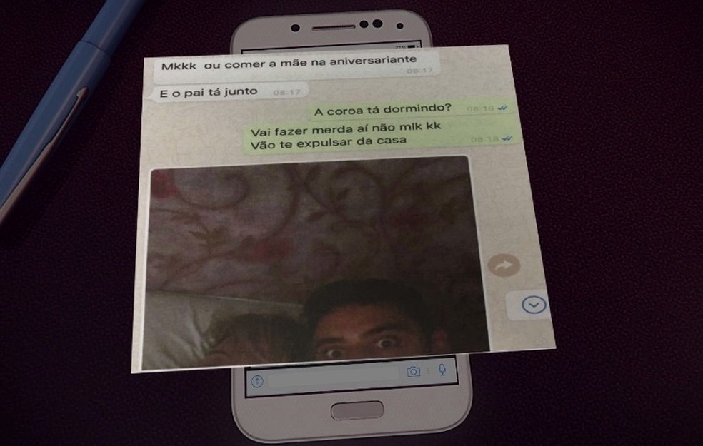 Daniel trocou mensagens com amigo momentos antes do crime — Foto: Reprodução/RPC