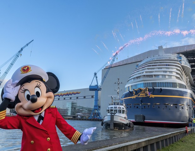  Disney Wish navega pela primeira vez na Alemanha (Foto: Divulgação )