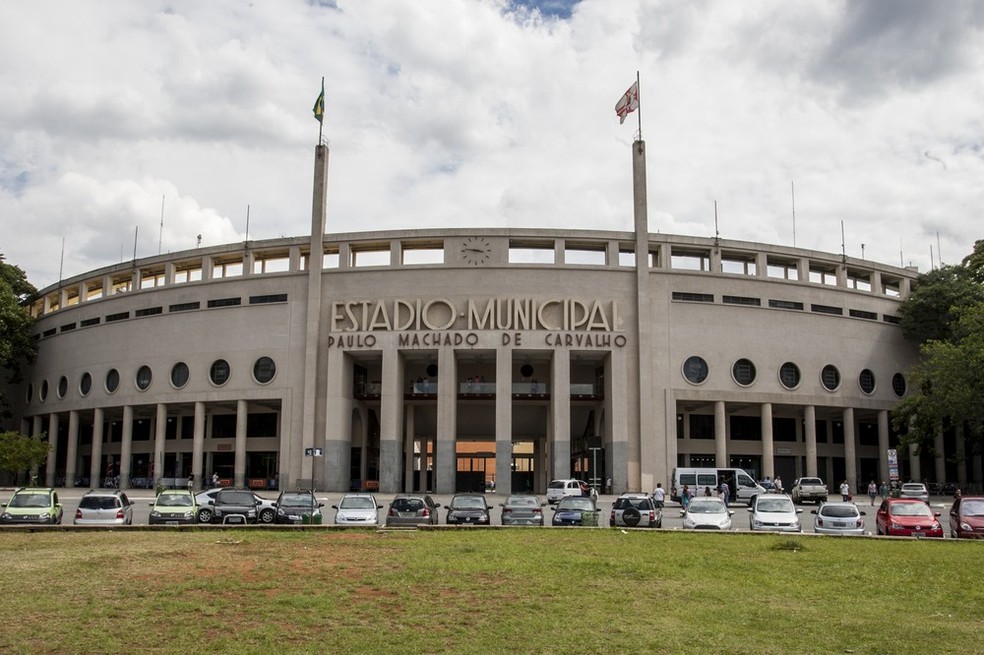 Fachada do estádio do Pacaembu, na Zona Oeste de São Paulo — Foto: Vagner Campos/TV Globo