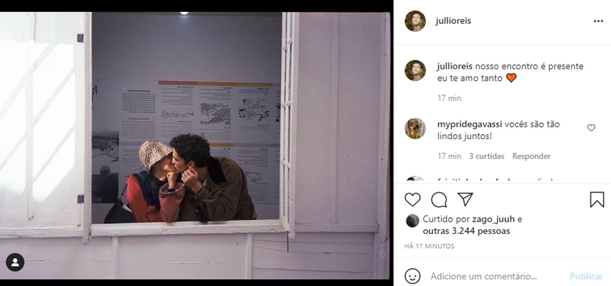Jullio Reis assume namoro com Manu Gavassi (Foto: Reprodução/Instagram)