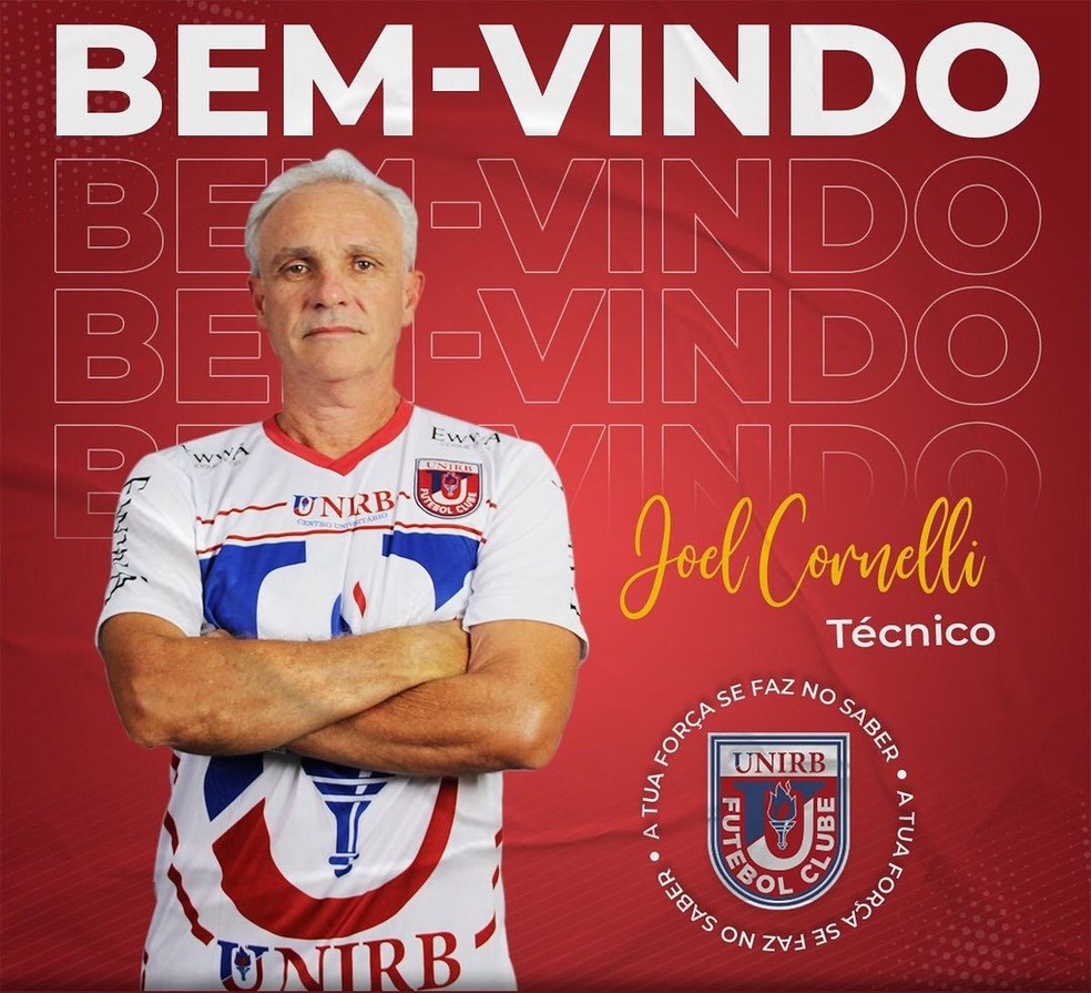 Joel Cornelli é o novo treinador do Unirb — Foto: Divulgação/Unirb FC