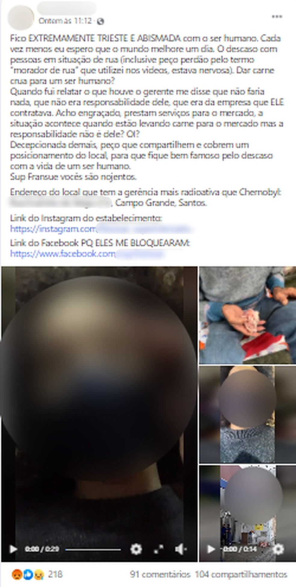 Postagem recebeu centenas de compartilhamentos e reações nas redes sociais — Foto: Reprodução/Facebook