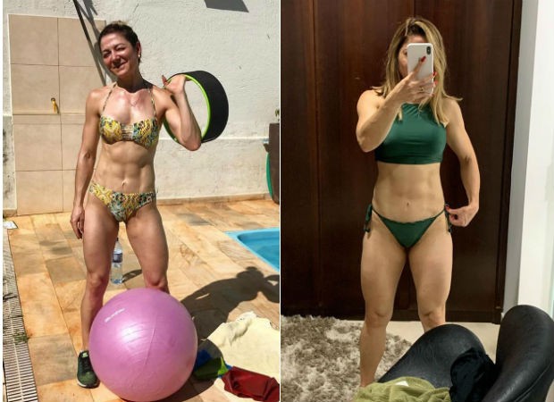 Karina Lucco: antes e depois  (Foto: Reprodução/Instagram)