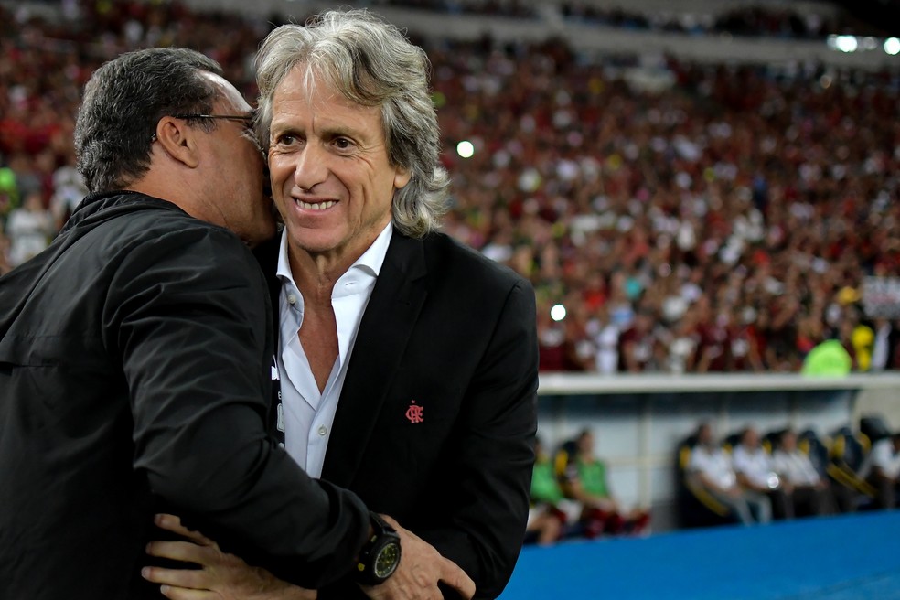 Jorge Jesus e Vanderlei Luxemburgo Vasco x Flamengo — Foto: THIAGO RIBEIRO/AGIF/ESTADÃO CONTEÚDO