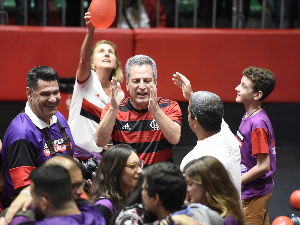 Rodolfo Landim est&aacute; no &uacute;ltimo ano de mandato no Flamengo. O vice Rodrigo Dunshee &eacute; um dos poss&iacute;veis sucessores no campo de apoio de Landim &mdash; Foto: Andr&eacute; Dur&atilde;o / GloboEsporte.com