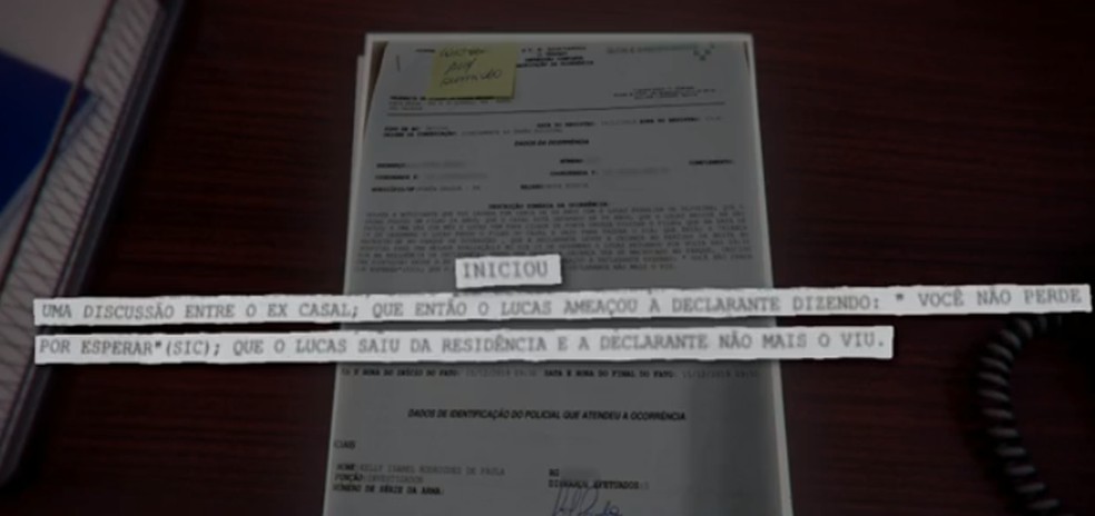 Ex-mulher de professor registra boletim de ocorrência por ameaça contra o homem um dia depois do desaparecimento dele — Foto: Reprodução/RPC