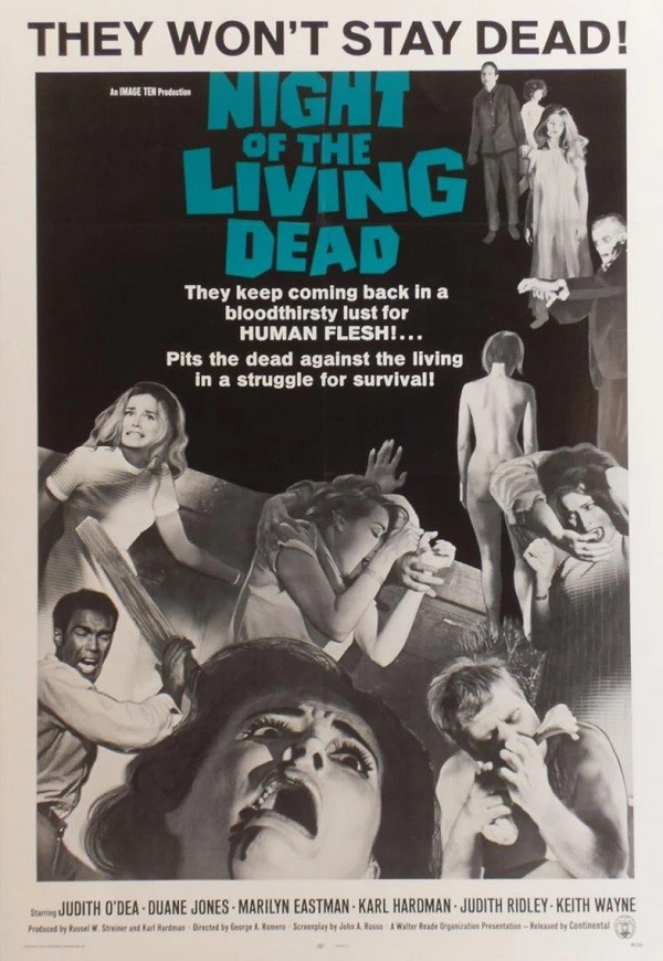 Marilyn Eastman em destaque no cartaz de A Noite dos Mortos-Vivos (1968), de George A. Romero (Foto: Reprodução)