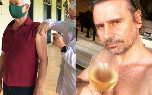 Murilo Rosa celebra vacinação do pai contra Covid: "Quanta emoção"
