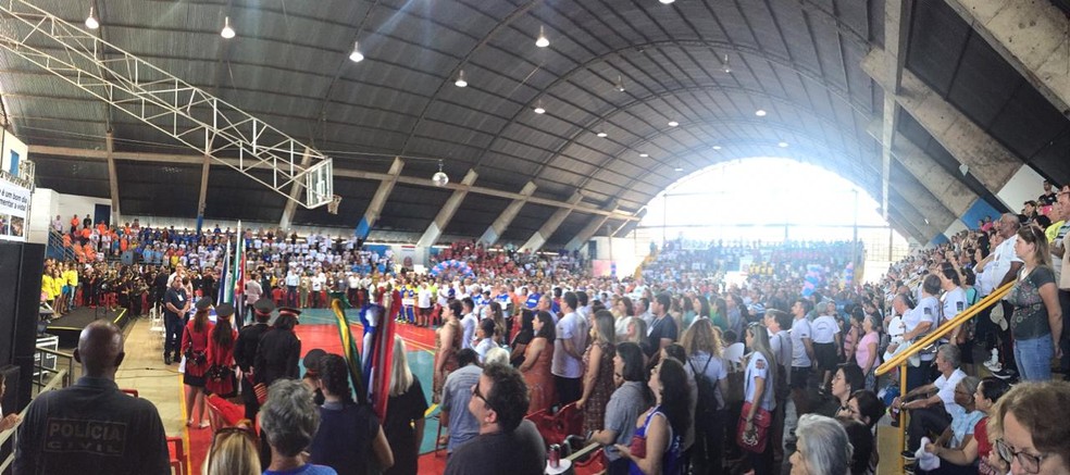 Cerimônia de abertura foi realizada no Conjunto Esportivo Jubileu de Ouro — Foto: Rian Santos / Cedida