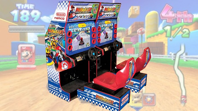 Mario Kart Arcade GP trouxe a tradicional diversão da série para fliperamas (Foto: Reprodução/Arcade Museum)