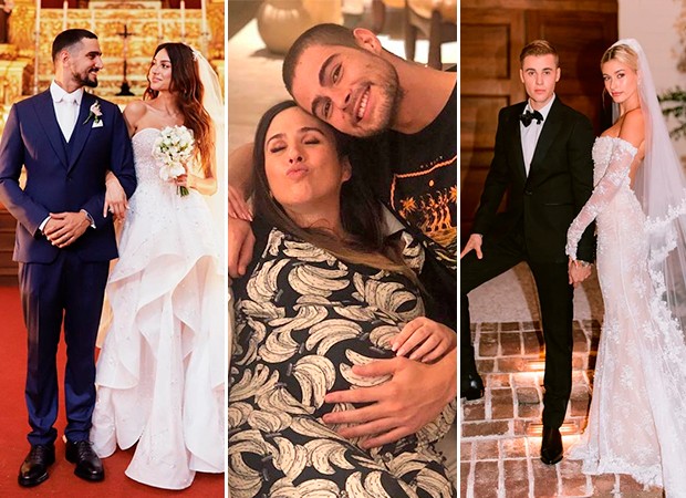 Retrospectiva Casamentos 2019: Thaila Ayala e Renato Góes; Tatá Werneck e Rafael Vitti; Justin Bieber e Hailey Baldwin (Foto: Reprodução/ Instagram)