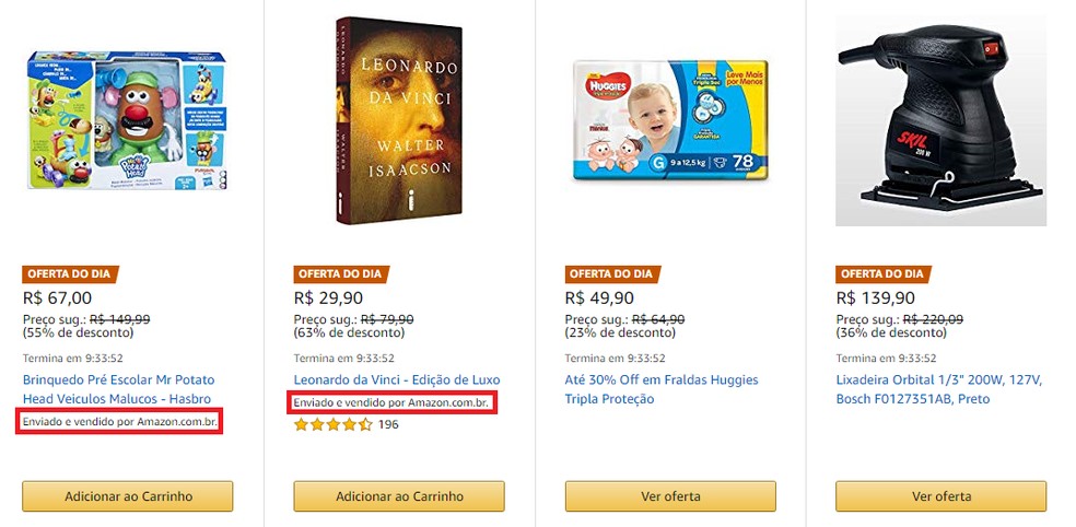 Produtos da Amazon são indicados na página de busca — Foto: Reprodução/TechTudo