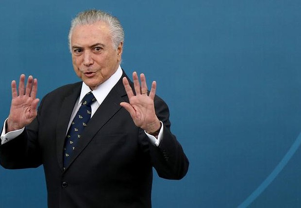 O presidente Michel Temer durante cerimônia no Palácio do Planalto (Foto: Adriano Machado/Reuters)