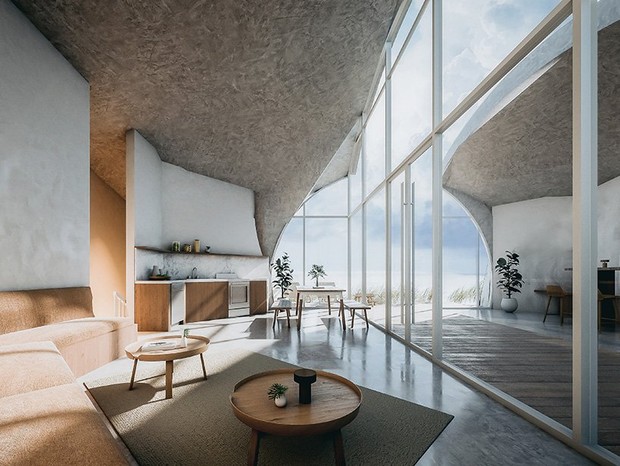 Casa hipersustentável tem arquitetura impressionante em meio à dunas  (Foto: Reprodução/Studio Vural)