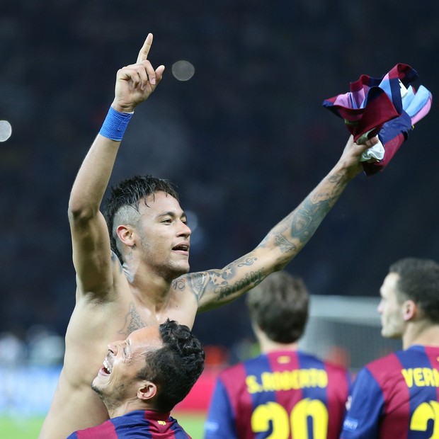 Barcelona se sagrou campeão da Champions League pela quinta vez com gol de Neymar no fim da partida (Foto: Getty Images)