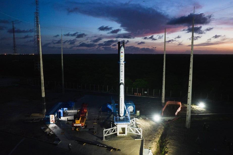 O foguete sul-coreano HANBIT-TLV, que transportará carga útil 100% brasileira