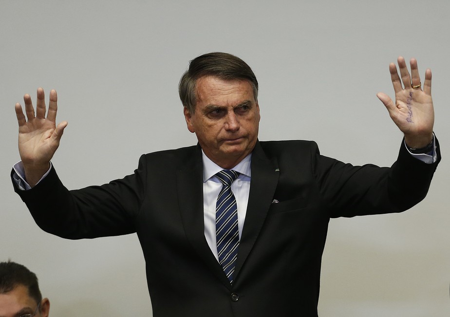 Jair Bolsonaro participa de culto na Câmara dos Deputados