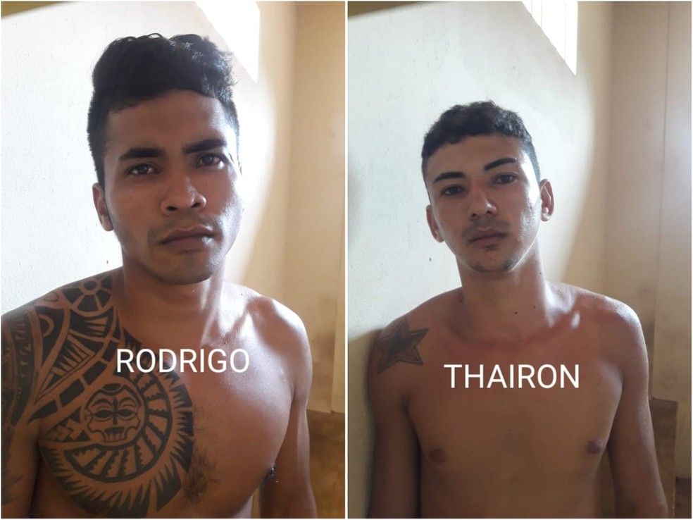 Dois foram presos durante operaÃ§Ã£o no bairro Diamantino â€” Foto: PolÃ­cia Militar de SantarÃ©m/DivulgaÃ§Ã£o