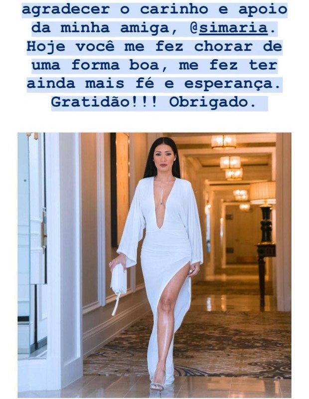 Post de Alexandre Correa agradecendo Simaria  (Foto: Reprodução/ Instagram)
