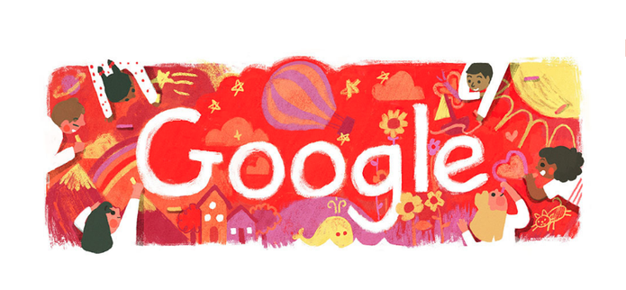 Doodle do Google comemora o Dia das Crianças brasileiro (Foto: Reprodução/Felipe Vinha)