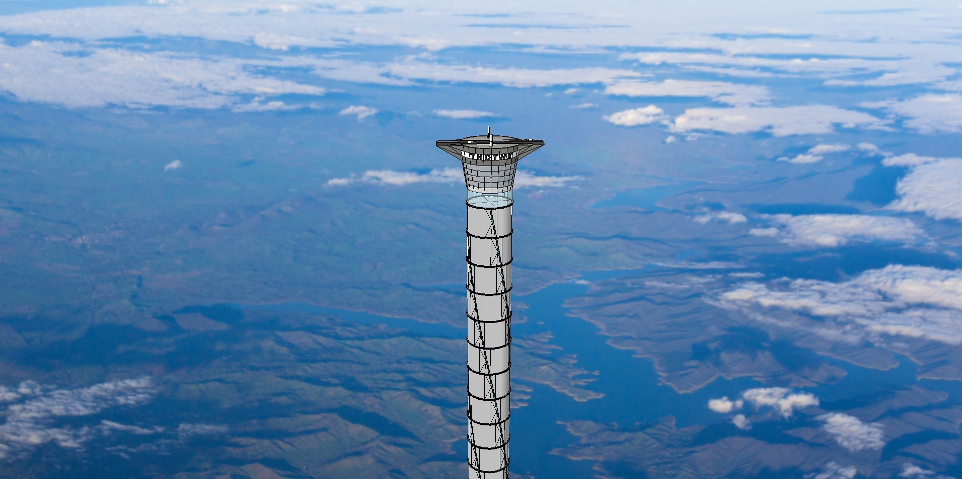 Torre gigantesca seria 24 vezes maior do que o arranha-céu mais alto do mundo (Foto: Divulgação)