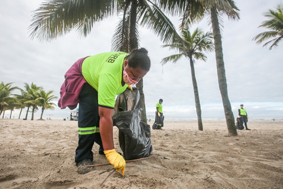 Doação de mudas e mutirão de limpeza no Rio Itinga são algumas das ações — Foto: Divulgação/Prefeitura de Praia Grande