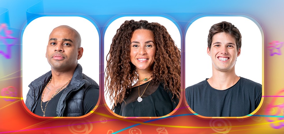 Quem est&aacute; no segundo Pared&atilde;o do BBB 23? Cezar, Domitila Barros e Gabriel formam a berlinda &mdash; Foto: Globo