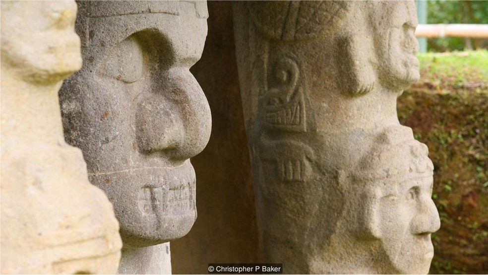 O Frei Juan de Santa Gertrudis, que encontrou as estátuas e túmulos em 1757, descreveu-as como 'obra do diabo' — Foto: Christopher P Baker/BBC Travel