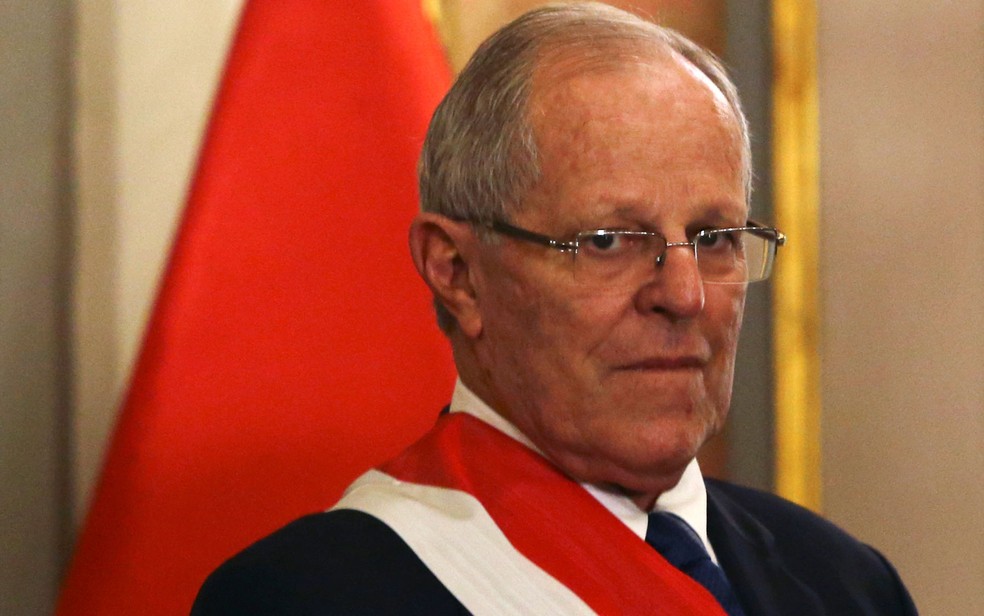 O presidente peruano Pedro Pablo Kuczynski durante cerimônia no palácio presidencial, em Lima, no dia 27 de julho (Foto: Reuters/Guadalupe Pardo)