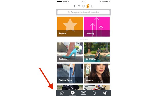 O app Fyuse é bem parecido com o Instagram (Reprodução/ Gabriella Fiszman)