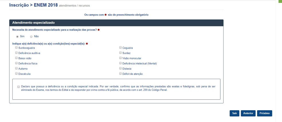 Passo 5: inscrição Enem (Foto: Reprodução)