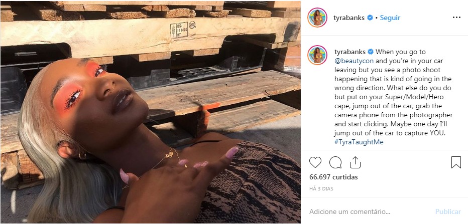 Post de Tyra Banks (Foto: Reprodução Instagram)
