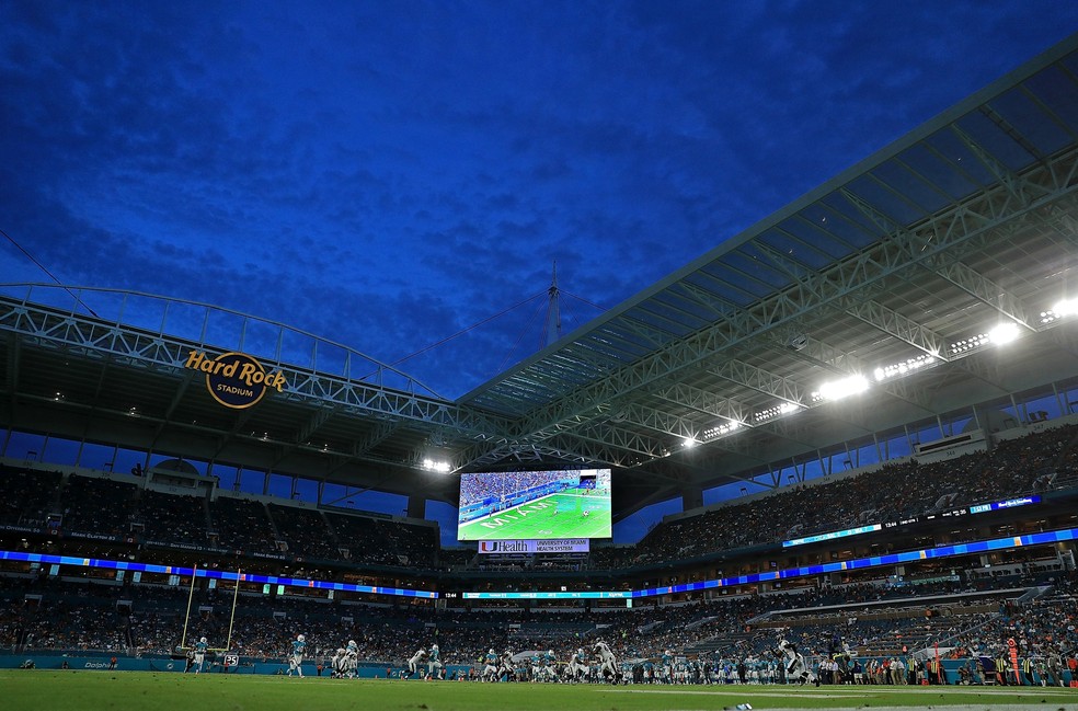 Casa do Miami Dolphins, estádio Hard Rock recebeu Brasil e Colômbia em setembro do ano passado — Foto: Mike Ehrmann/Getty Images