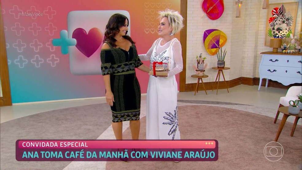 Viviane Araujo conta tudo para Ana Maria Braga no café da manhã do 'Mais Você' — Foto: TV Globo